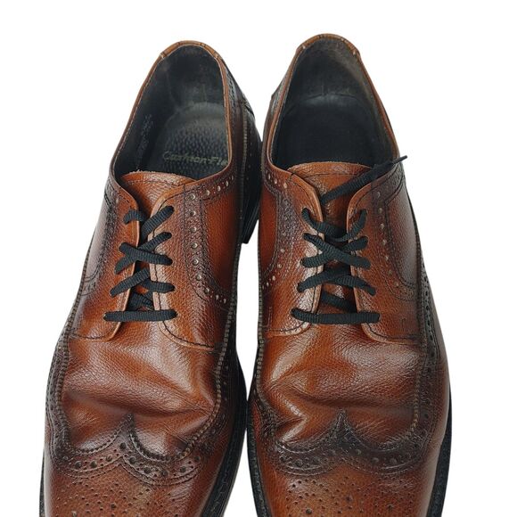 Vtg Union Made USA Cushion-Flex Longwing Brogue Oxford Shoes Mens 12C Leather main image 9